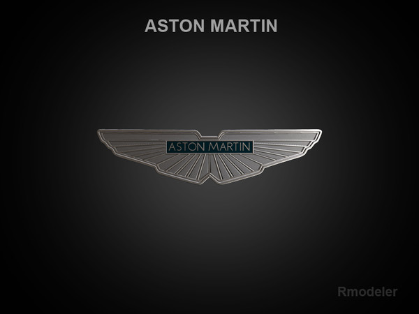 logo aston martin c4d - Aston Martin 3d Logo by Serega Rozhnov
